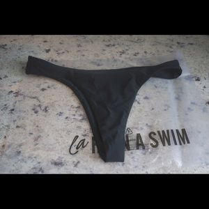 Lahana Swim, LUNA BOTTOM / MATTE BLACK, Medium